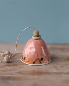 GOLD RAINBOW BELL - SANDY CLAY - PEACH GLAZE