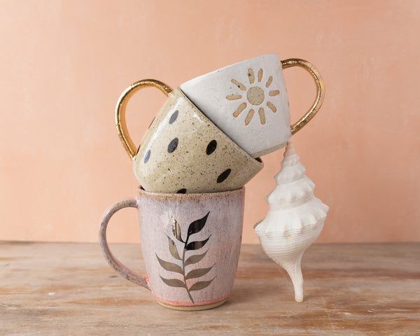 FERN MUG - LILAC GLAZE - SANDY CLAY - S/M/L